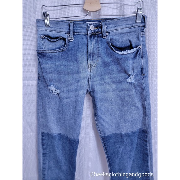 Pacsun Slim Taper Indigo Wash Distressed Jeans Mens  29x30 - Picture 3 of 10